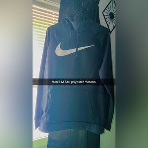 Nike Men's black polyester Hoodie
